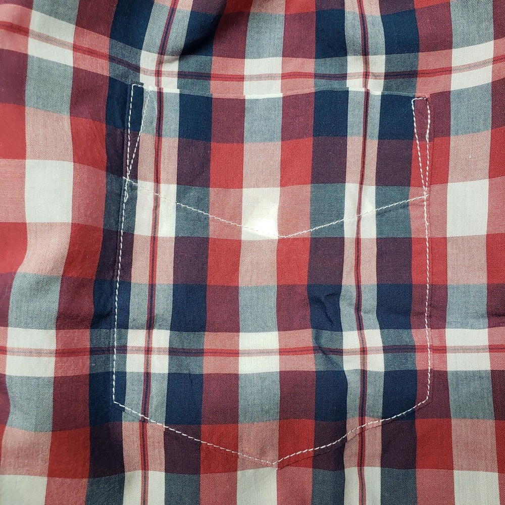 UNTUCKit Navarro Shirt Mens LT Slim Red White Blue Button Up Long Sleeve New - Picture 11 of 11